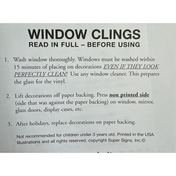 VTG Animal Tropical Birds Static Cling Window Decorations 4 Sheets Super Signs - Picture 7 of 7